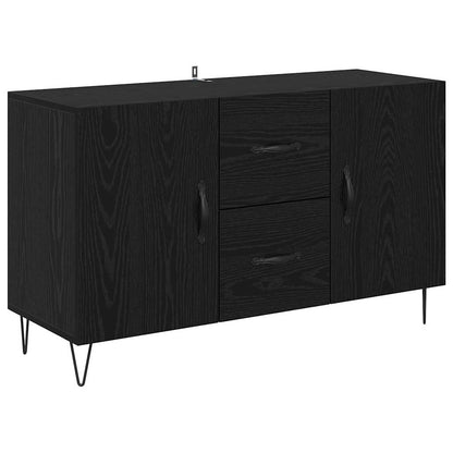 Sideboard Schwarz Eichen-Optik 100 x 36 x 60 cm Holzwerkstoff