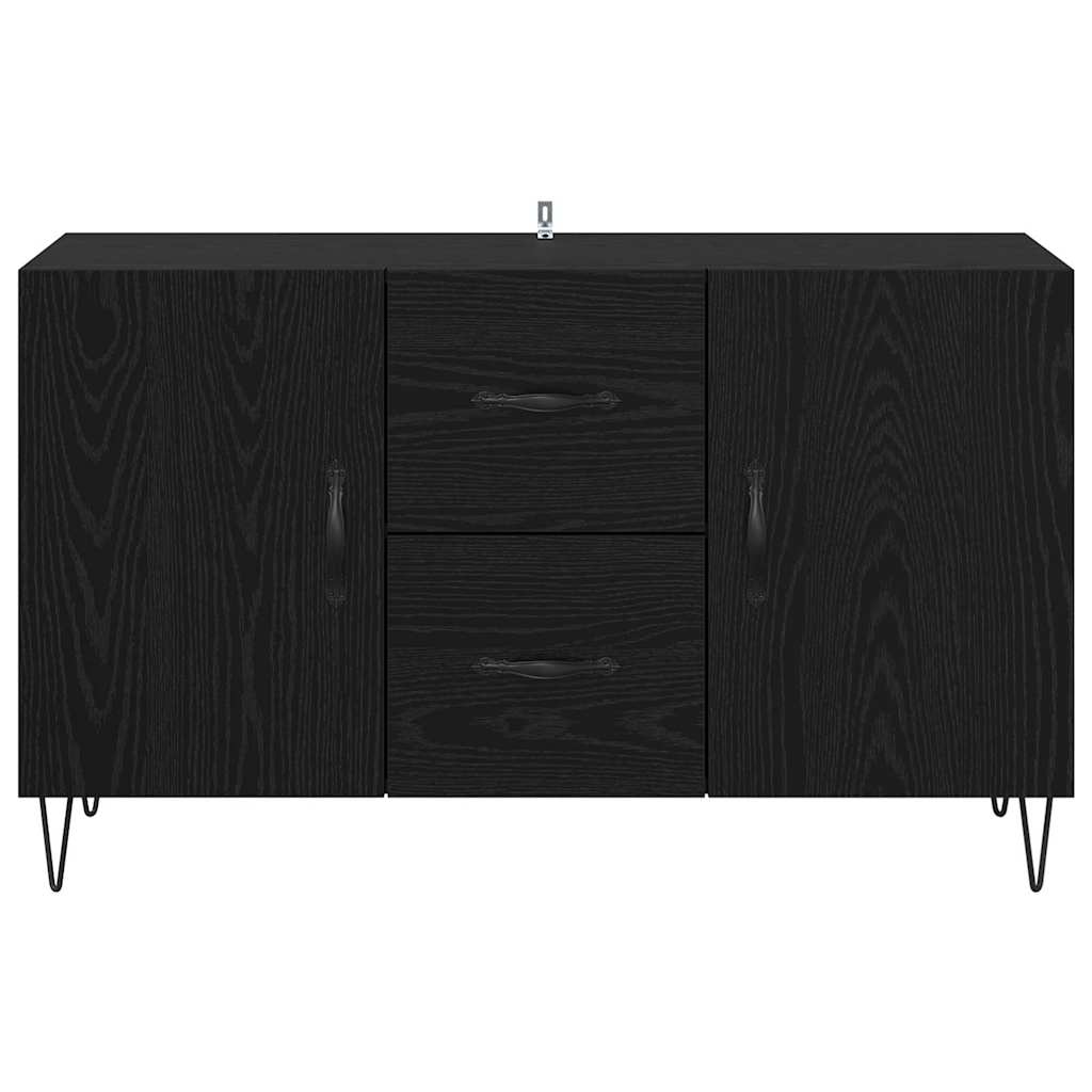 Sideboard Schwarz Eichen-Optik 100 x 36 x 60 cm Holzwerkstoff