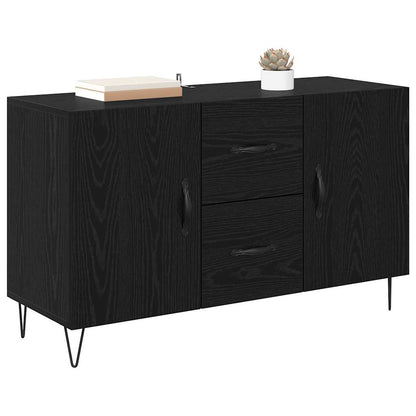 Sideboard Schwarz Eichen-Optik 100 x 36 x 60 cm Holzwerkstoff