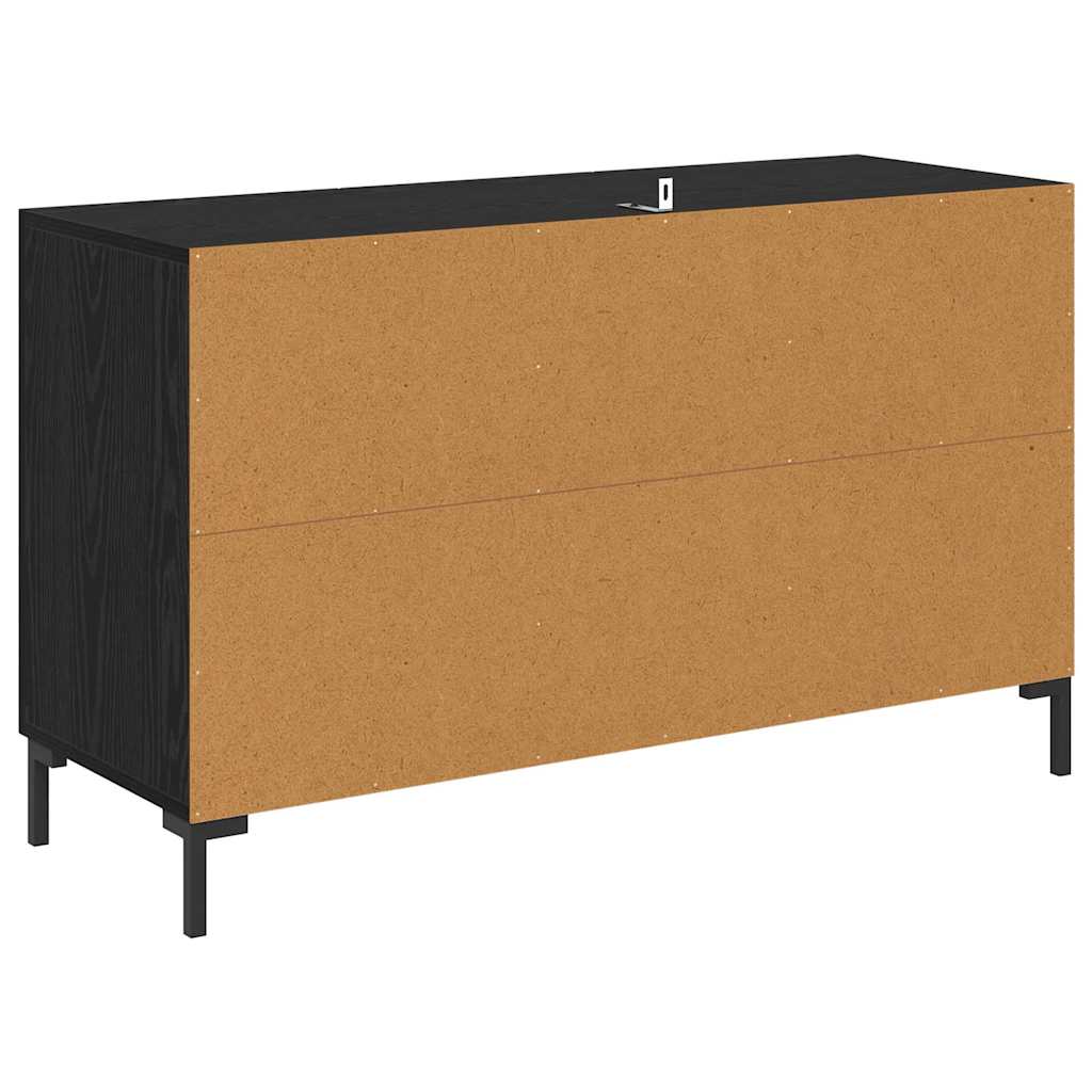 Sideboard Schwarz Eichen-Optik 100 x 36 x 60 cm Holzwerkstoff