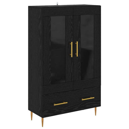 Highboard Schwarz Eichen-Optik 69,5 x 31 x 115 cm
