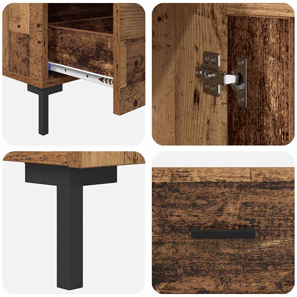 Highboard Altholz 69,5 x 31 x 115 cm Holzwerkstoff