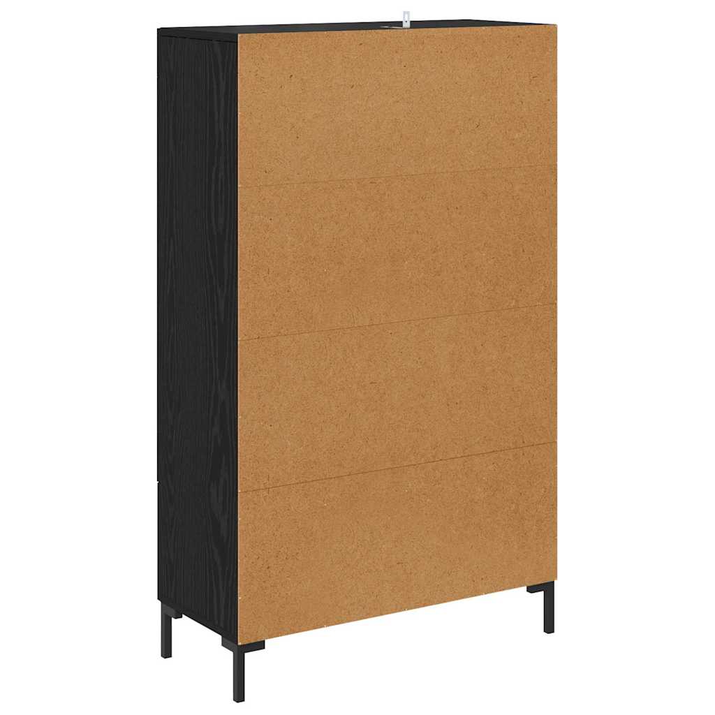 Highboard Schwarz Eichen-Optik 69,5 x 31 x 115 cm Holzwerkstoff