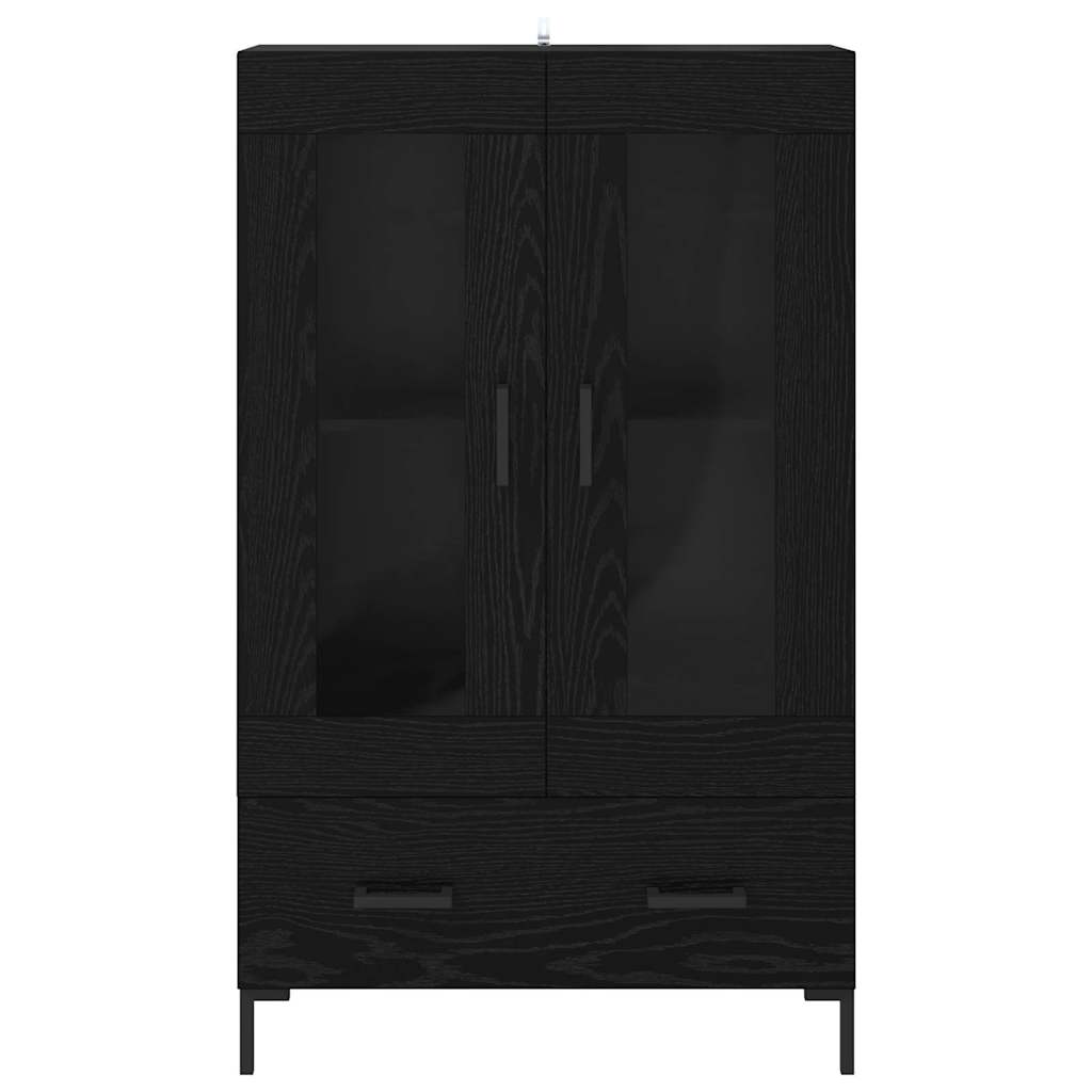 Highboard Schwarz Eichen-Optik 69,5 x 31 x 115 cm Holzwerkstoff