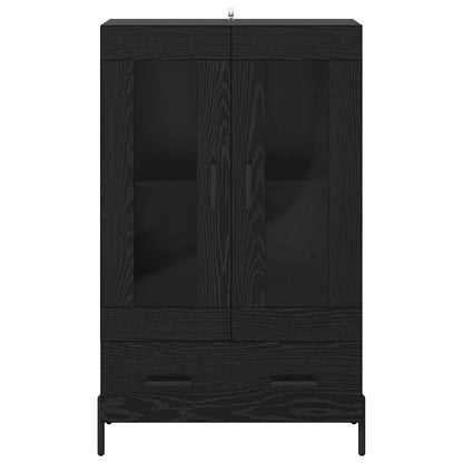 Highboard Corona Schwarz Eichen-Optik 69,5 x 31 x 115 cm