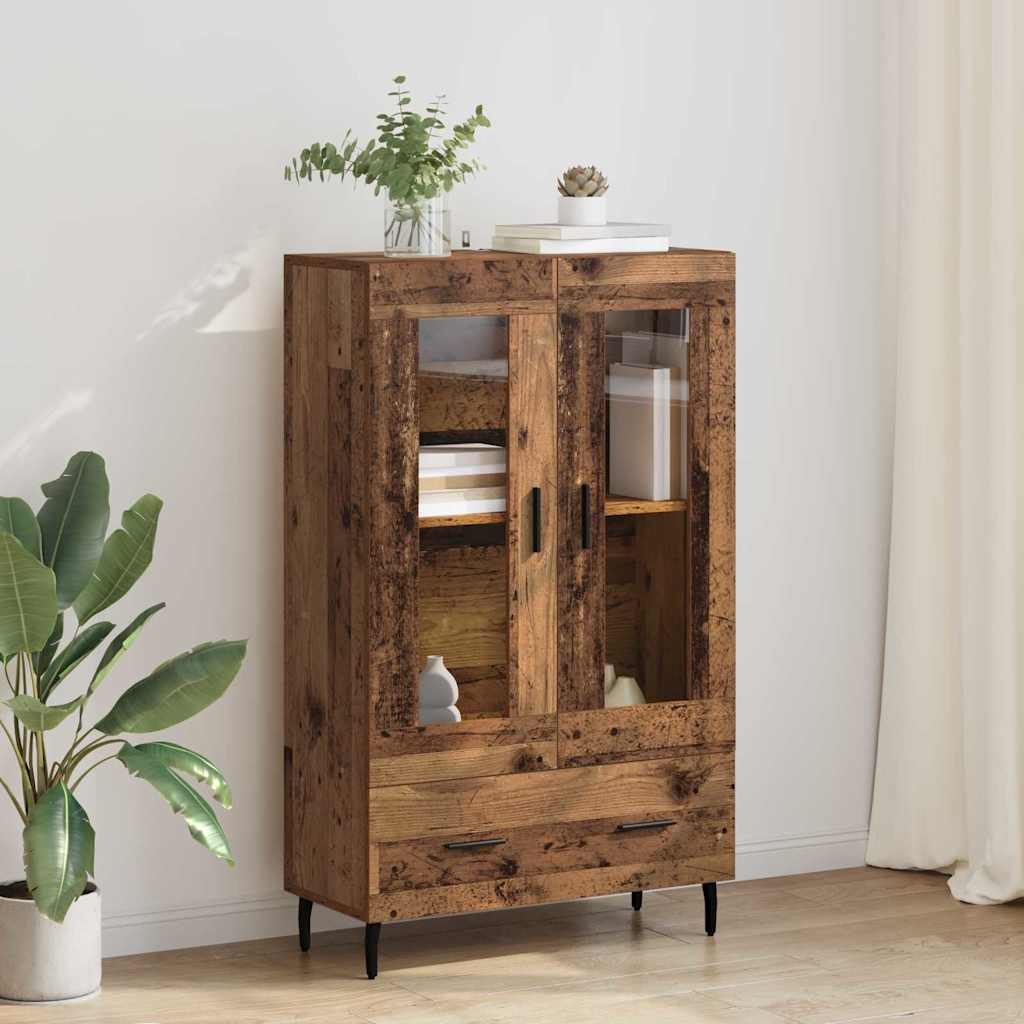 Highboard Altholz 69,5 x 31 x 115 cm Holzwerkstoff