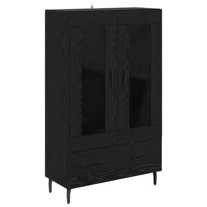 Highboard Schwarz Eichen-Optik 69,5 x 31 x 115 cm Holzwerkstoff