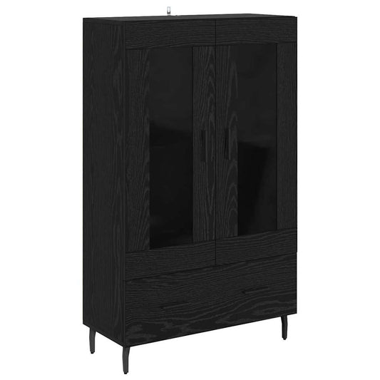 Highboard Schwarz Eichen-Optik 69,5 x 31 x 115 cm Holzwerkstoff