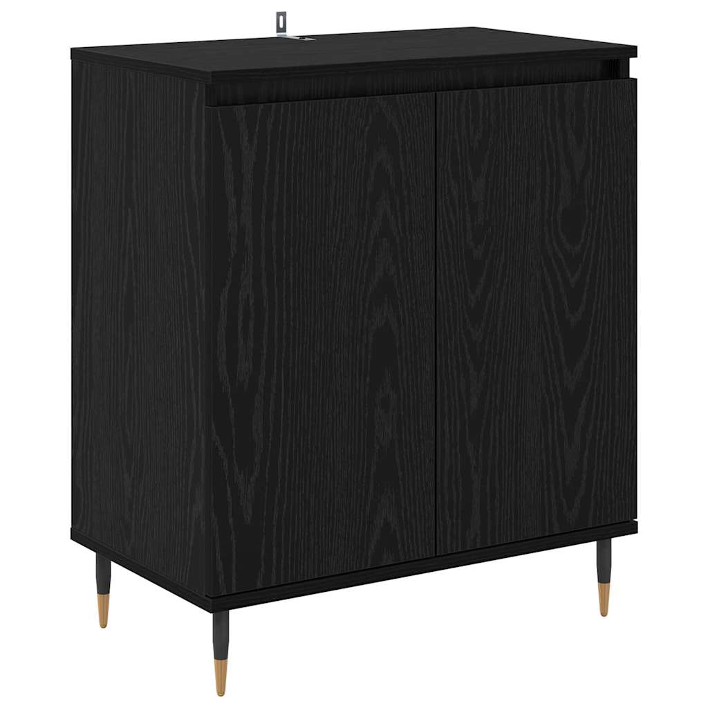 Sideboard Schwarz Eichen-Optik 60 x 35 x 70 cm Holzwerkstoff