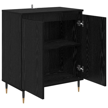 Sideboard Schwarz Eichen-Optik 60 x 35 x 70 cm Holzwerkstoff