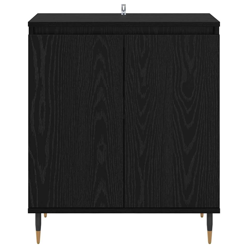 Sideboard Schwarz Eichen-Optik 60 x 35 x 70 cm Holzwerkstoff