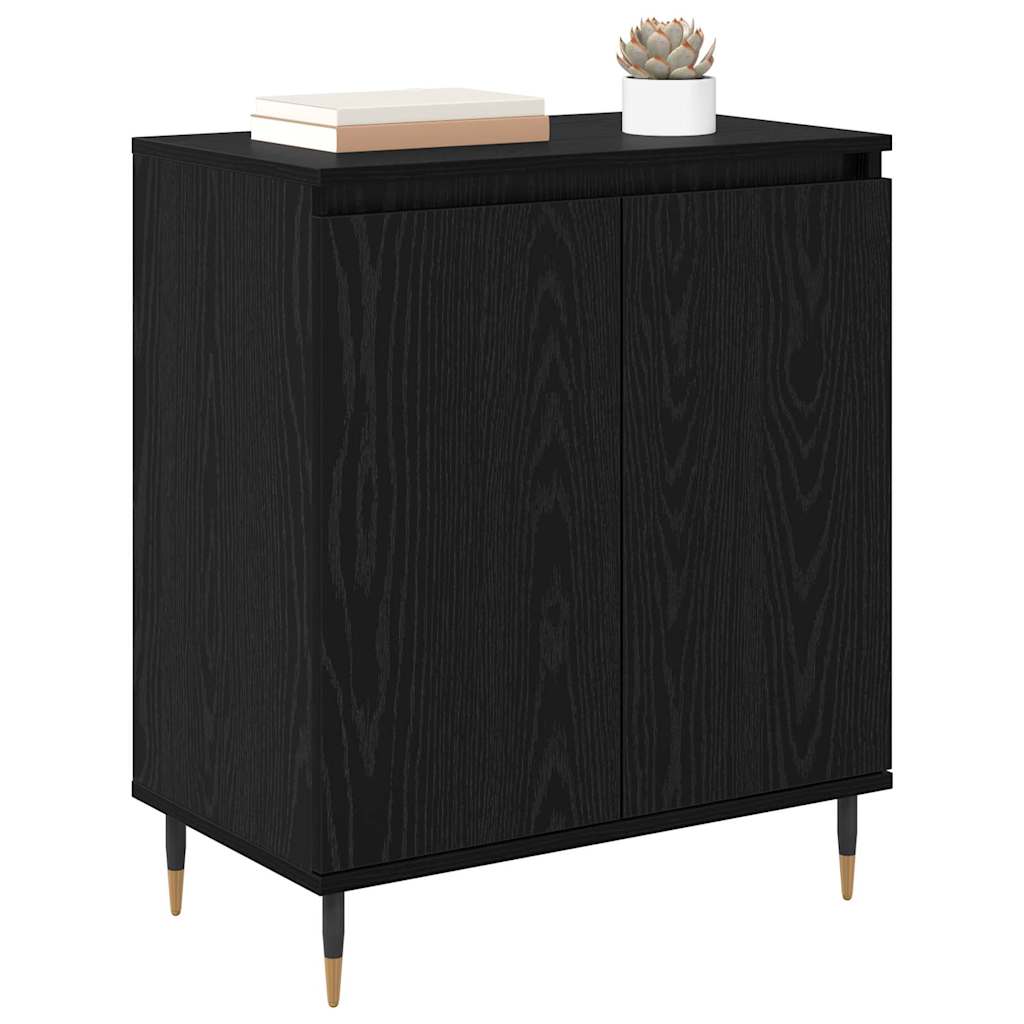 Sideboard Schwarz Eichen-Optik 60 x 35 x 70 cm Holzwerkstoff