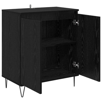 Sideboard Schwarz Eichen-Optik 60 x 35 x 70 cm Holzwerkstoff