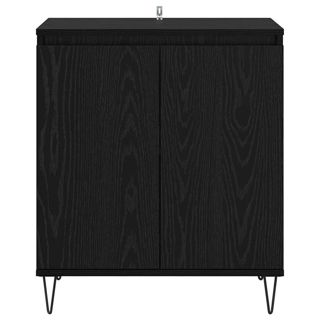 Sideboard Schwarz Eichen-Optik 60 x 35 x 70 cm Holzwerkstoff