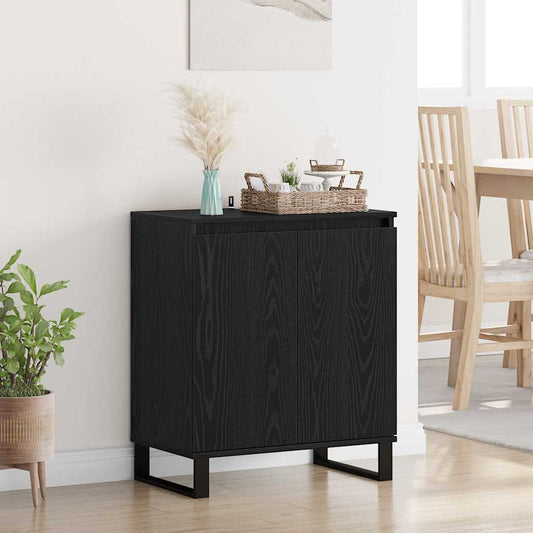 Sideboard Schwarz Eichen-Optik 60 x 35 x 70 cm Holzwerkstoff