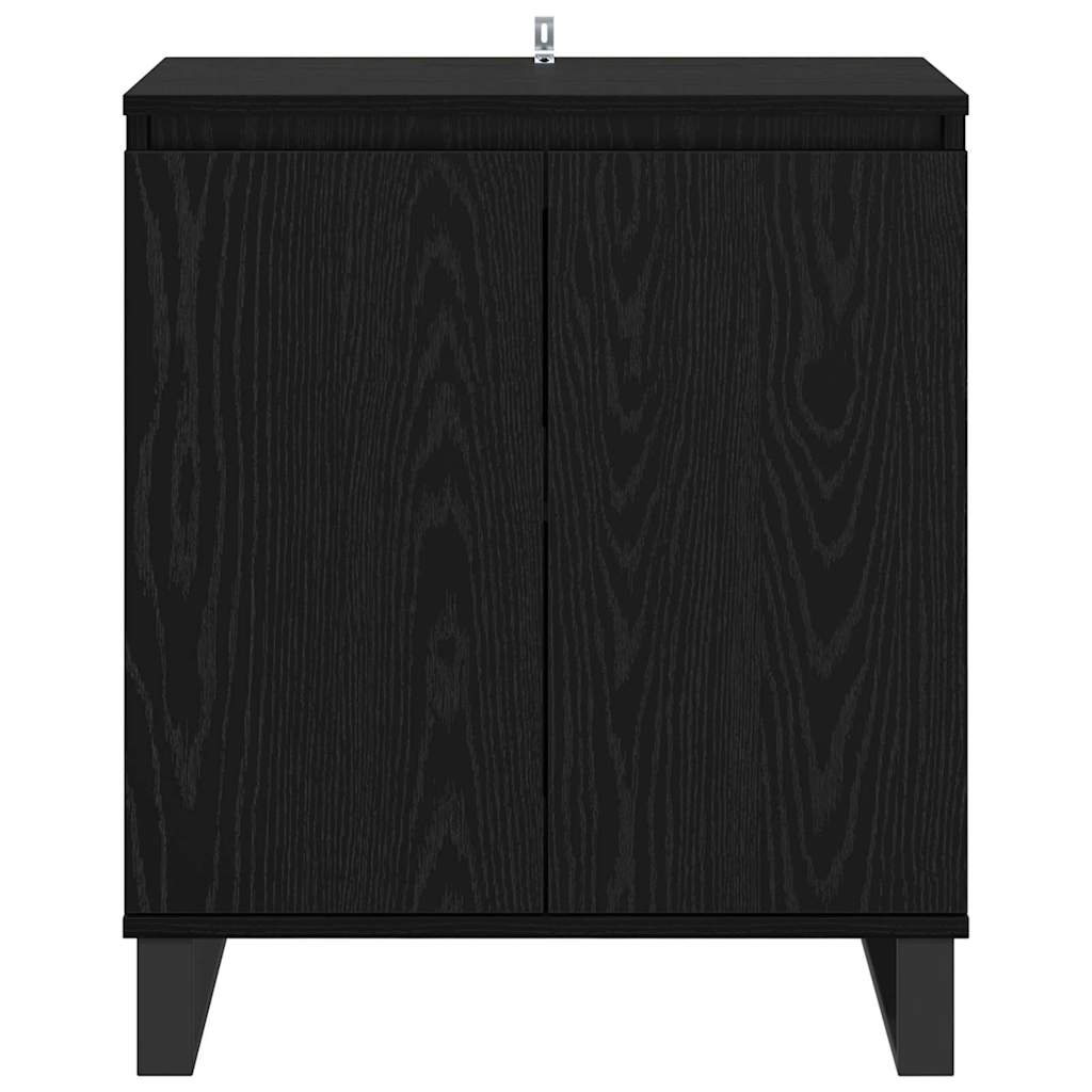 Sideboard Schwarz Eichen-Optik 60 x 35 x 70 cm Holzwerkstoff