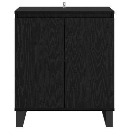 Sideboard Schwarz Eichen-Optik 60 x 35 x 70 cm Holzwerkstoff
