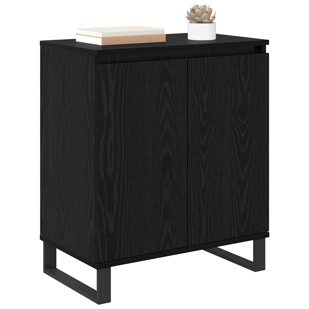 Sideboard Schwarz Eichen-Optik 60 x 35 x 70 cm Holzwerkstoff
