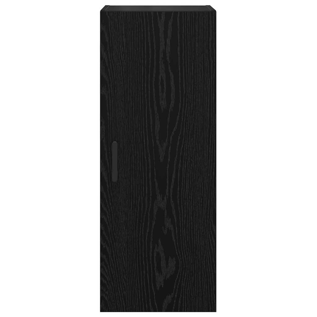 Wandschrank Schwarz Eichen-Optik 34,5 x 34 x 90 cm