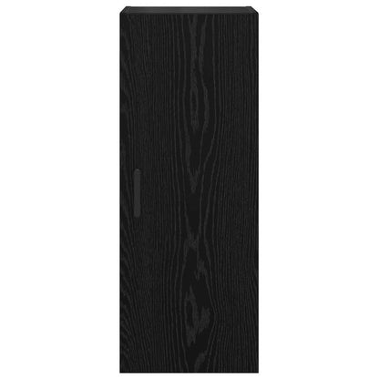 Wandschrank Schwarz Eichen-Optik 34,5 x 34 x 90 cm