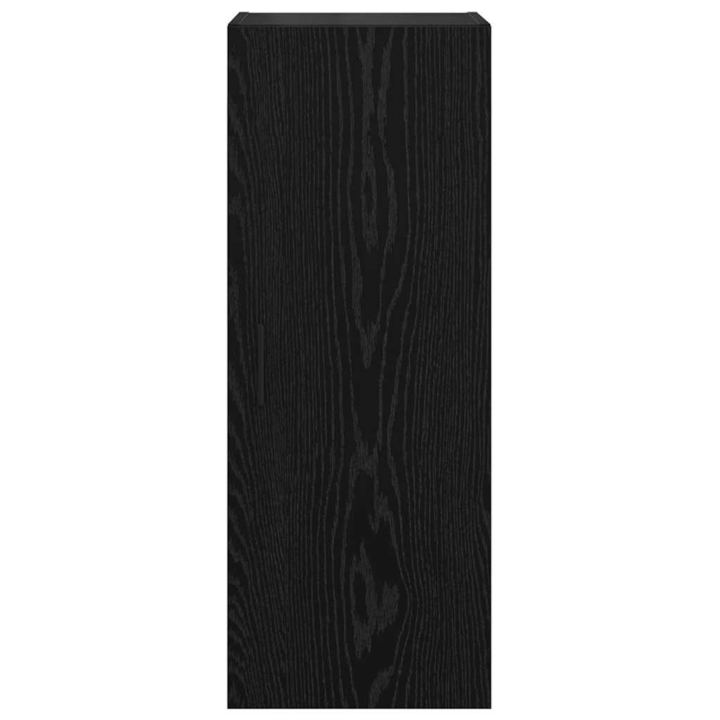 Wandschrank Schwarz Eichen-Optik 34,5 x 34 x 90 cm