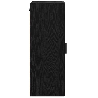 Wandschrank Schwarz Eichen-Optik 34,5 x 34 x 90 cm