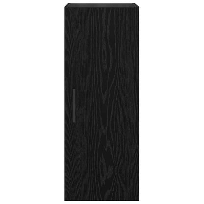 Wandschrank Schwarz Eichen-Optik 34,5 x 34 x 90 cm