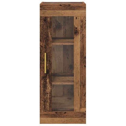 Wandschrank Altholz 34,5 x 34 x 90 cm Engineered Wood und Glas