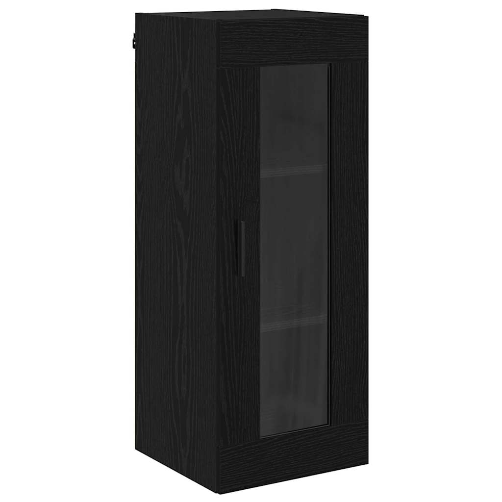 Wandschrank Schwarz Eichen-Optik 34,5 x 34 x 90 cm