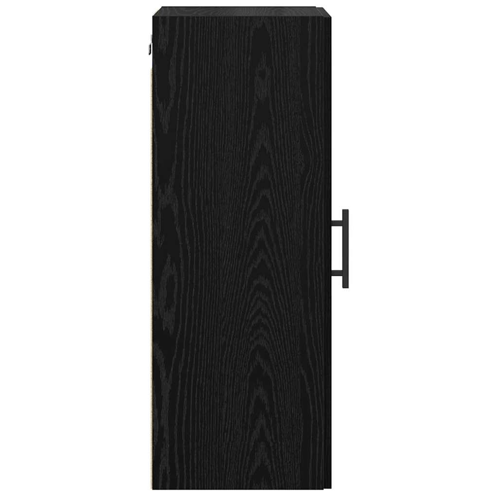 Wandschrank Schwarz Eichen-Optik 34,5 x 34 x 90 cm
