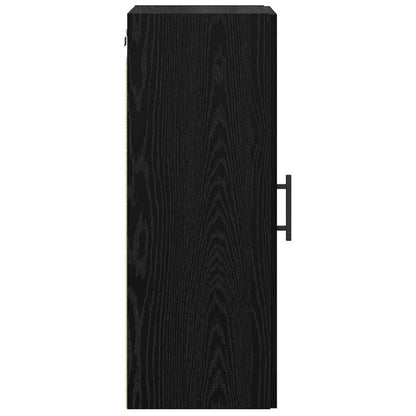 Wandschrank Schwarz Eichen-Optik 34,5 x 34 x 90 cm