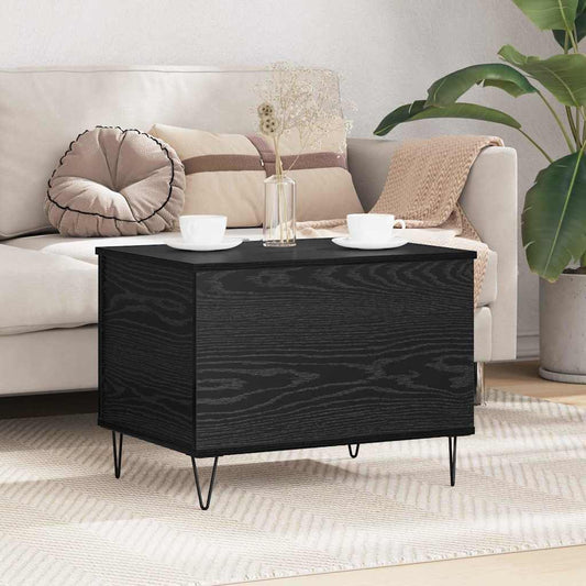 Couchtisch Schwarz Eichen-Optik 60 x 44,5 x 45 cm Holzwerkstoff