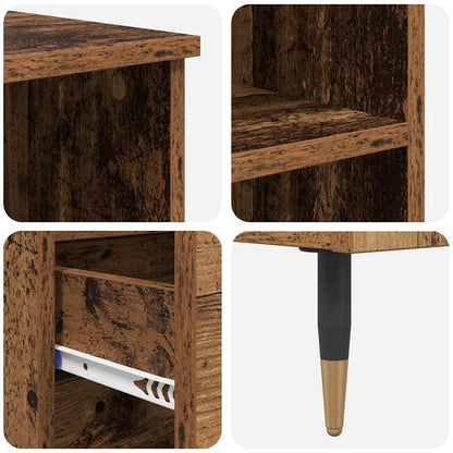 Highboard mit Schubladen Altholz 40 x 36 x 110 cm Holzwerkstoff