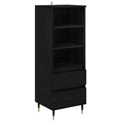 Highboard Schwarz Eichen-Optik 40 x 36 x 110 cm Holzwerkstoff