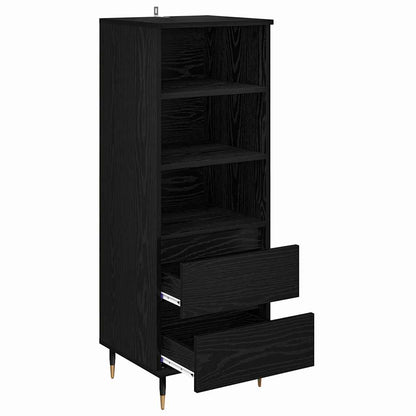 Highboard Schwarz Eichen-Optik 40 x 36 x 110 cm Holzwerkstoff