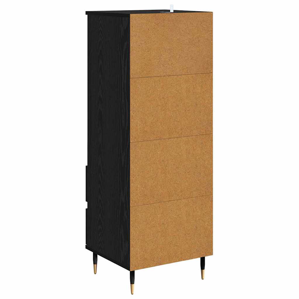 Highboard Schwarz Eichen-Optik 40 x 36 x 110 cm Holzwerkstoff