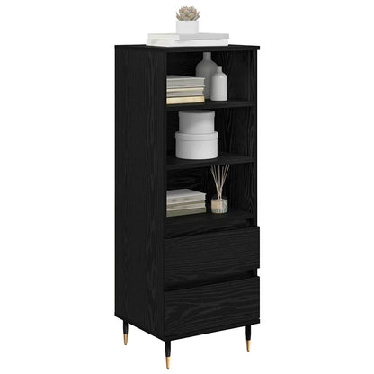 Highboard Schwarz Eichen-Optik 40 x 36 x 110 cm Holzwerkstoff