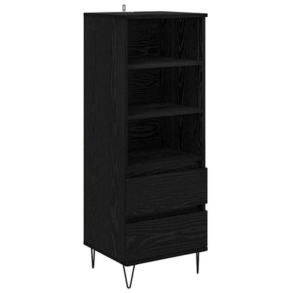 Highboard Schwarz Eichen-Optik 40 x 36 x 110 cm Holzwerkstoff