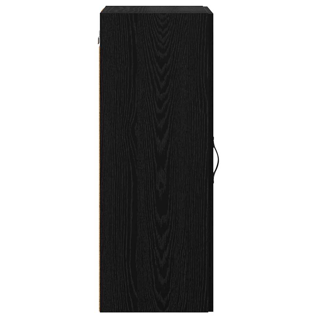 Wandschrank Schwarz Eichen-Optik 34,5 x 34 x 90 cm
