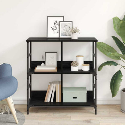 Regal Schwarz Eichen-Optik 78,5 x 33 x 82 cm Holzwerkstoff