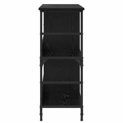 Regal Schwarz Eichen-Optik 78,5 x 33 x 82 cm Holzwerkstoff