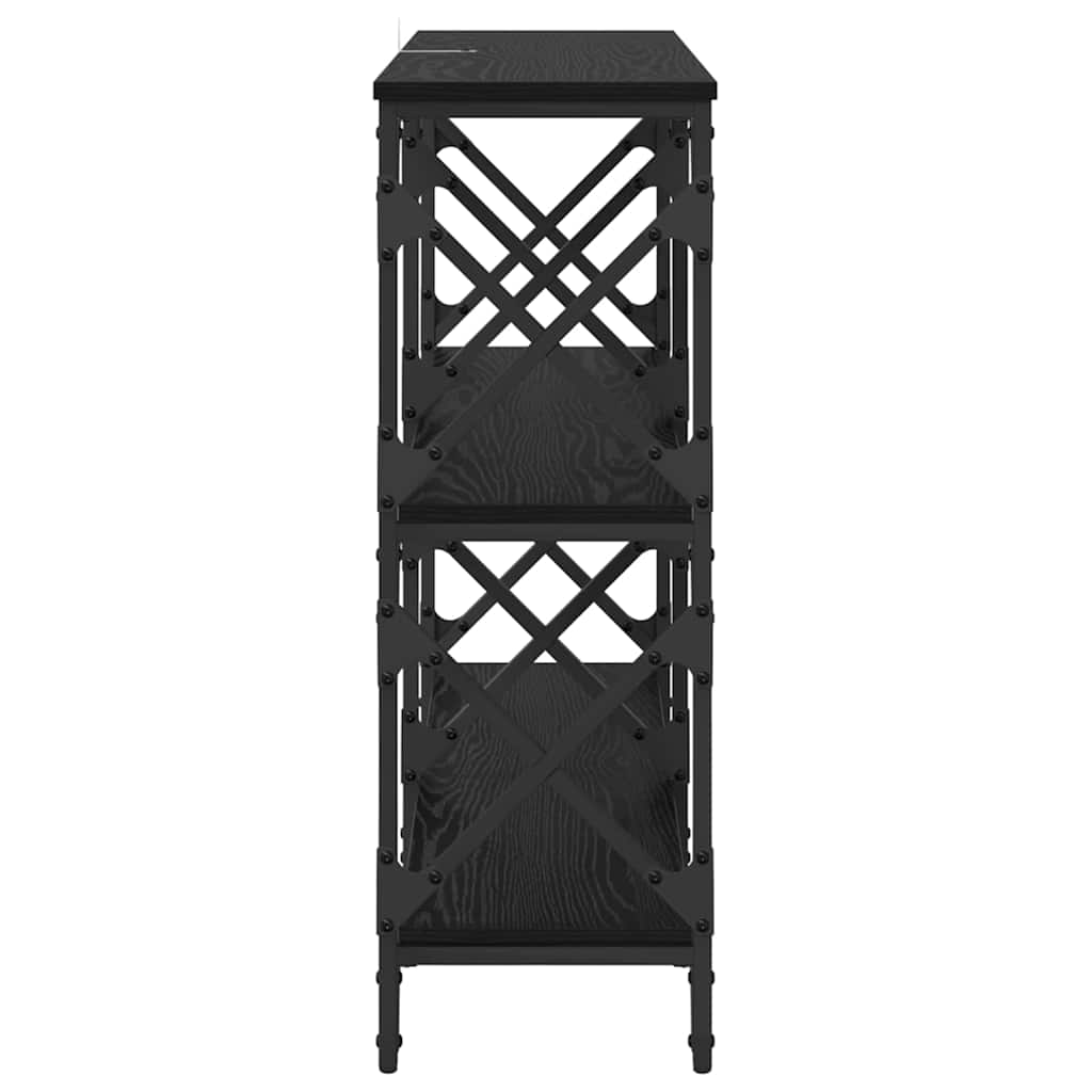 Konsolentisch Schwarz Eichen-Optik 100 x 28 x 80,5 cm