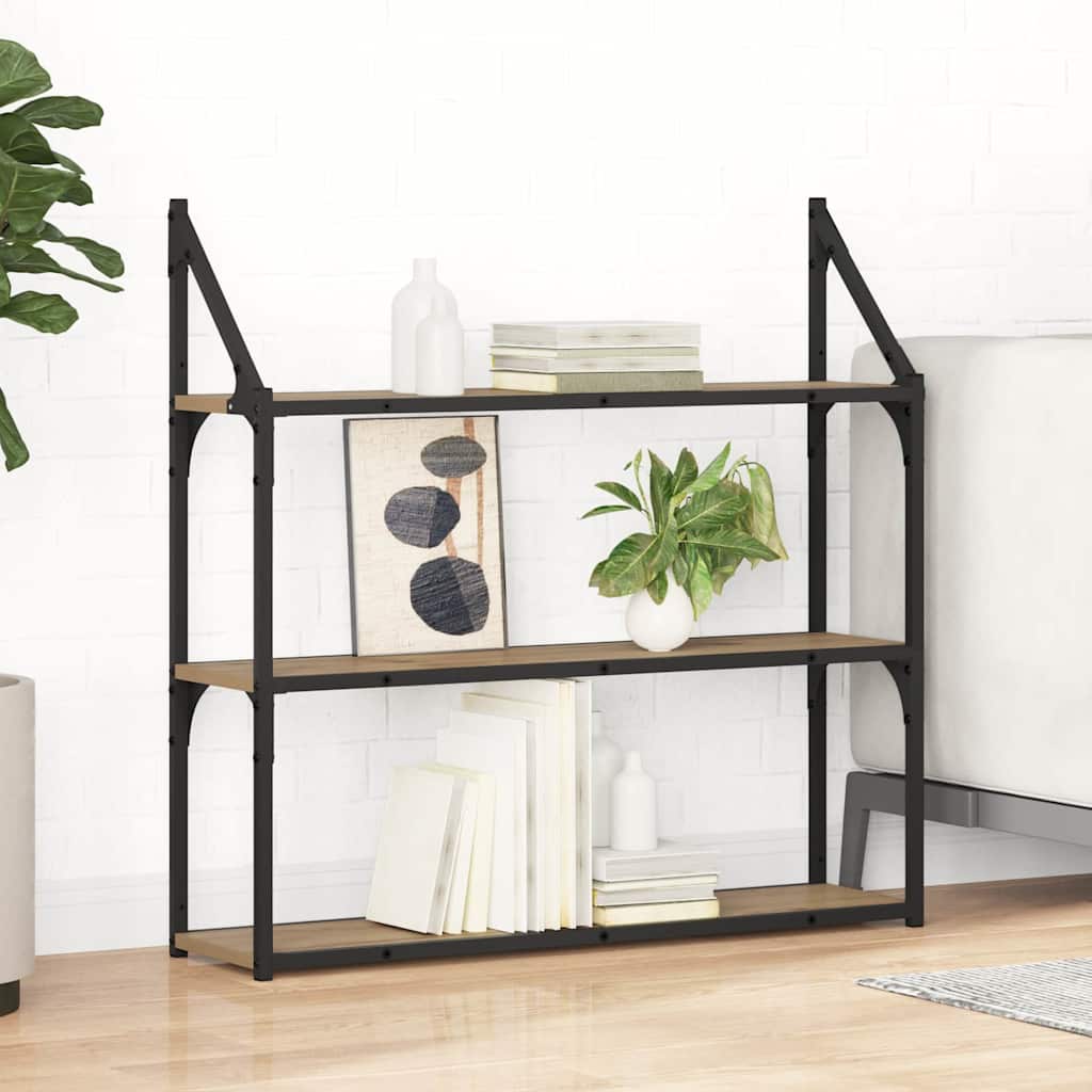 Wandregal Artisan-Eiche 80 x 21 x 78,5 cm Holzwerkstoff