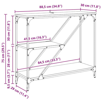 Konsolentisch Altholz 88,5 x 30 x 75 cm Holzwerkstoff