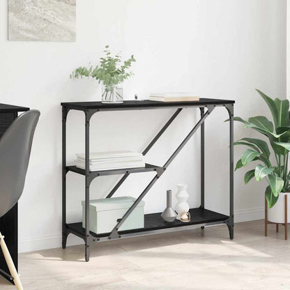 Konsolentisch Schwarz Eichen-Optik 88,5 x 30 x 75 cm