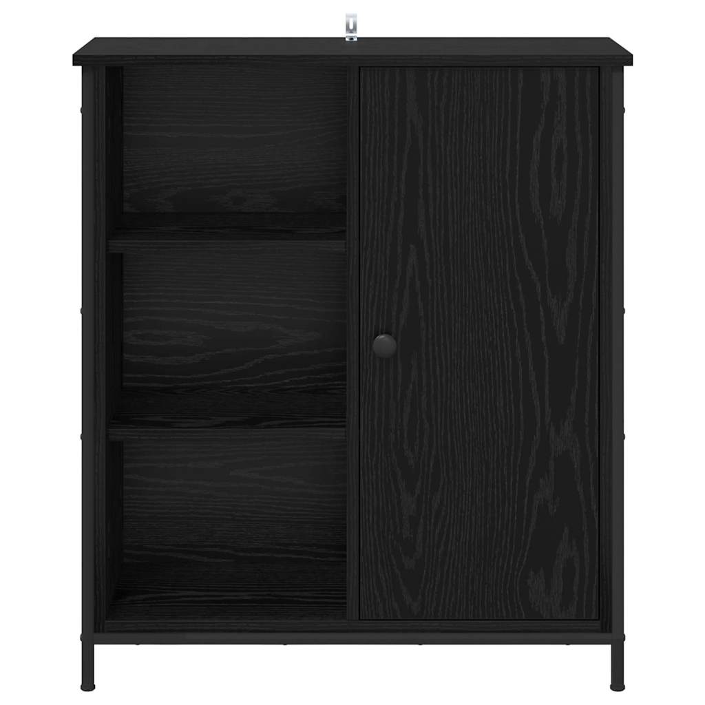 Sideboard Schwarz Eichen-Optik 70 x 30 x 80 cm Holzwerkstoff