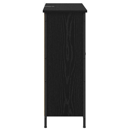 Sideboard Schwarz Eichen-Optik 70 x 30 x 80 cm Holzwerkstoff