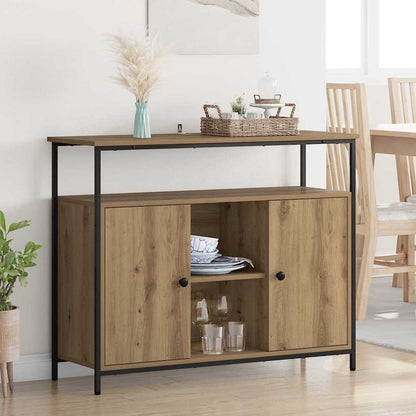 Sideboard Artisan-Eiche 100 x 35 x 80 cm Holzwerkstoff