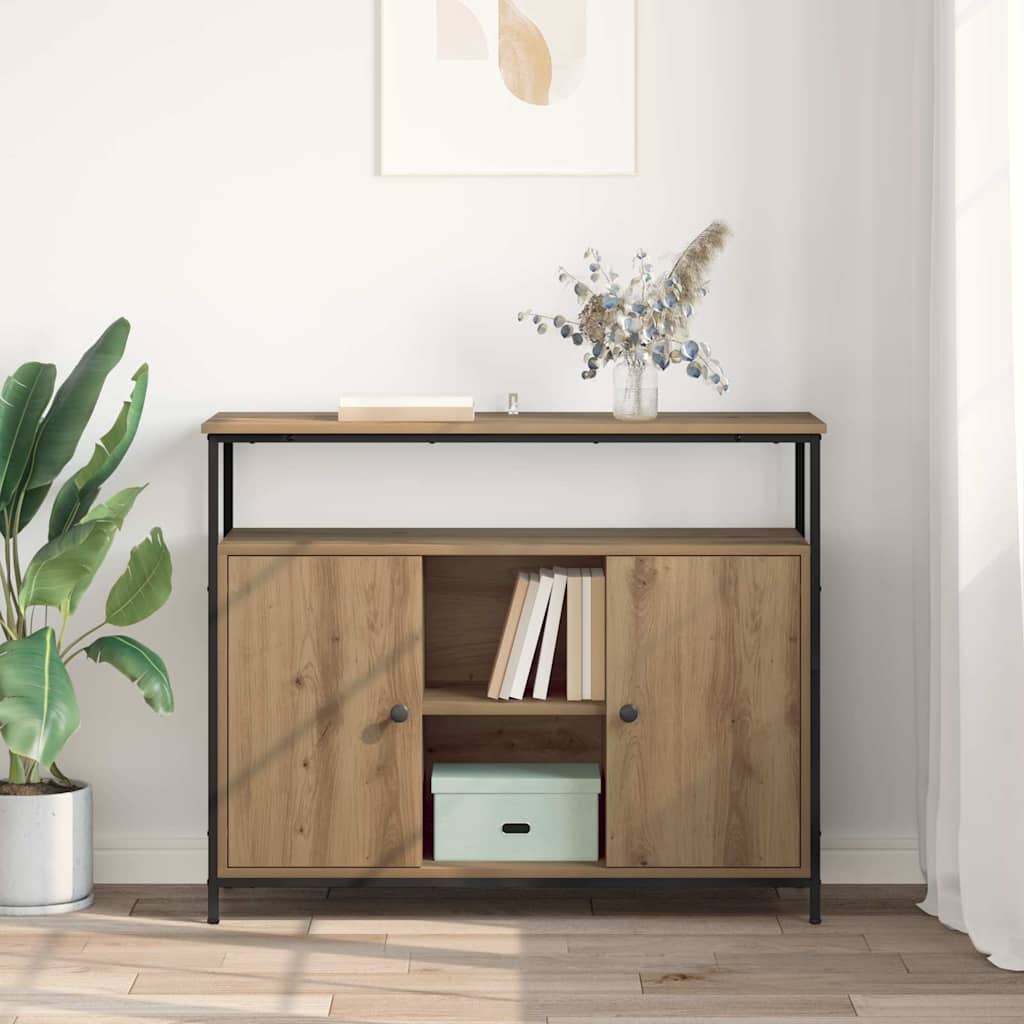 Sideboard Artisan-Eiche 100 x 35 x 80 cm Holzwerkstoff