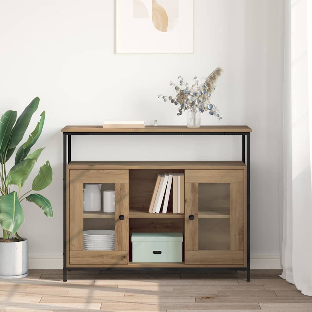 Sideboard Artisan-Eiche 100 x 35 x 80 cm Holzwerkstoff